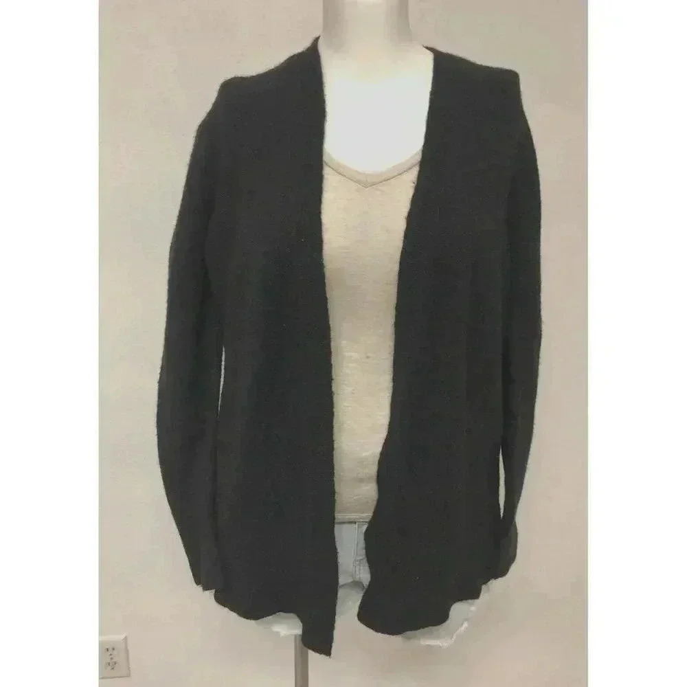 Madewell Cozy Walker Open Front Cardigan Size M Merino Wool Alpaca Blend Preppy‎